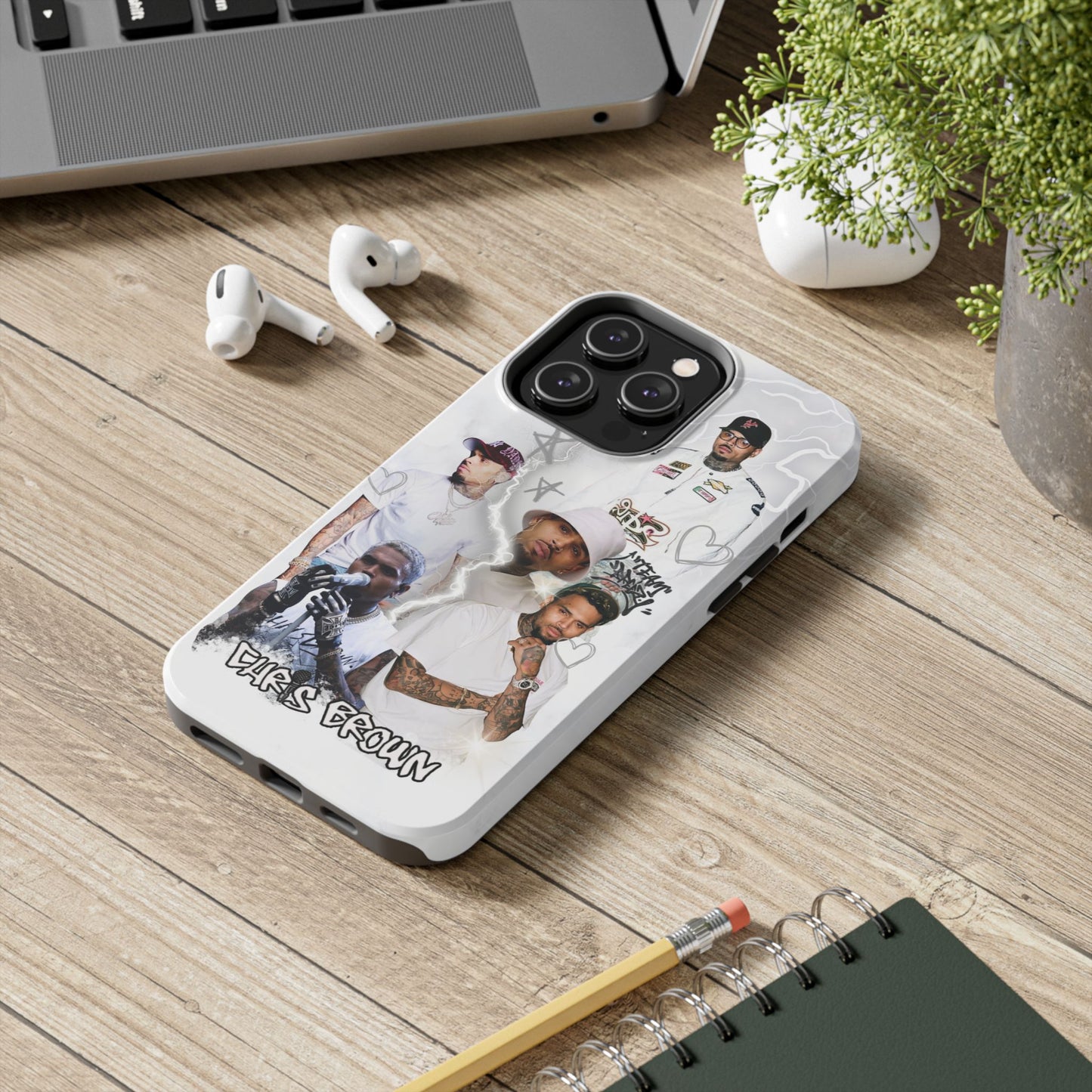 White Chris Brown phone case