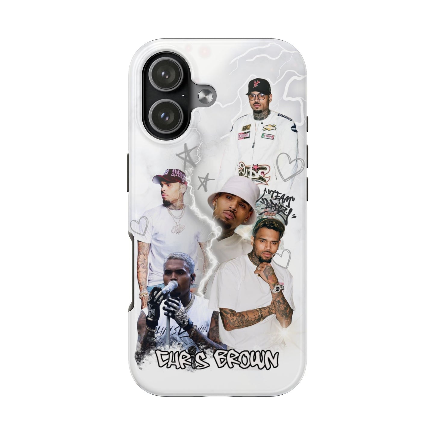 White Chris Brown phone case