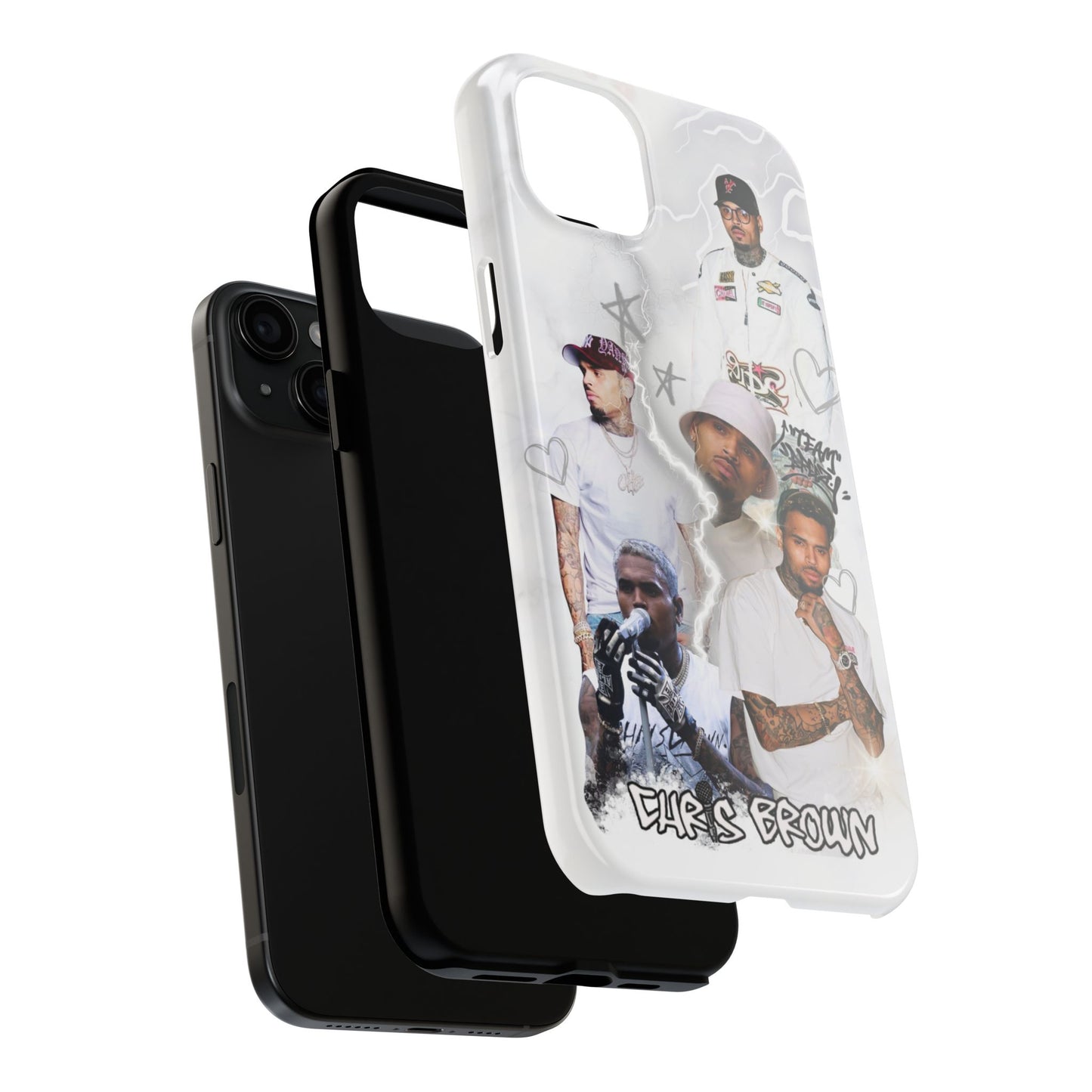 White Chris Brown phone case