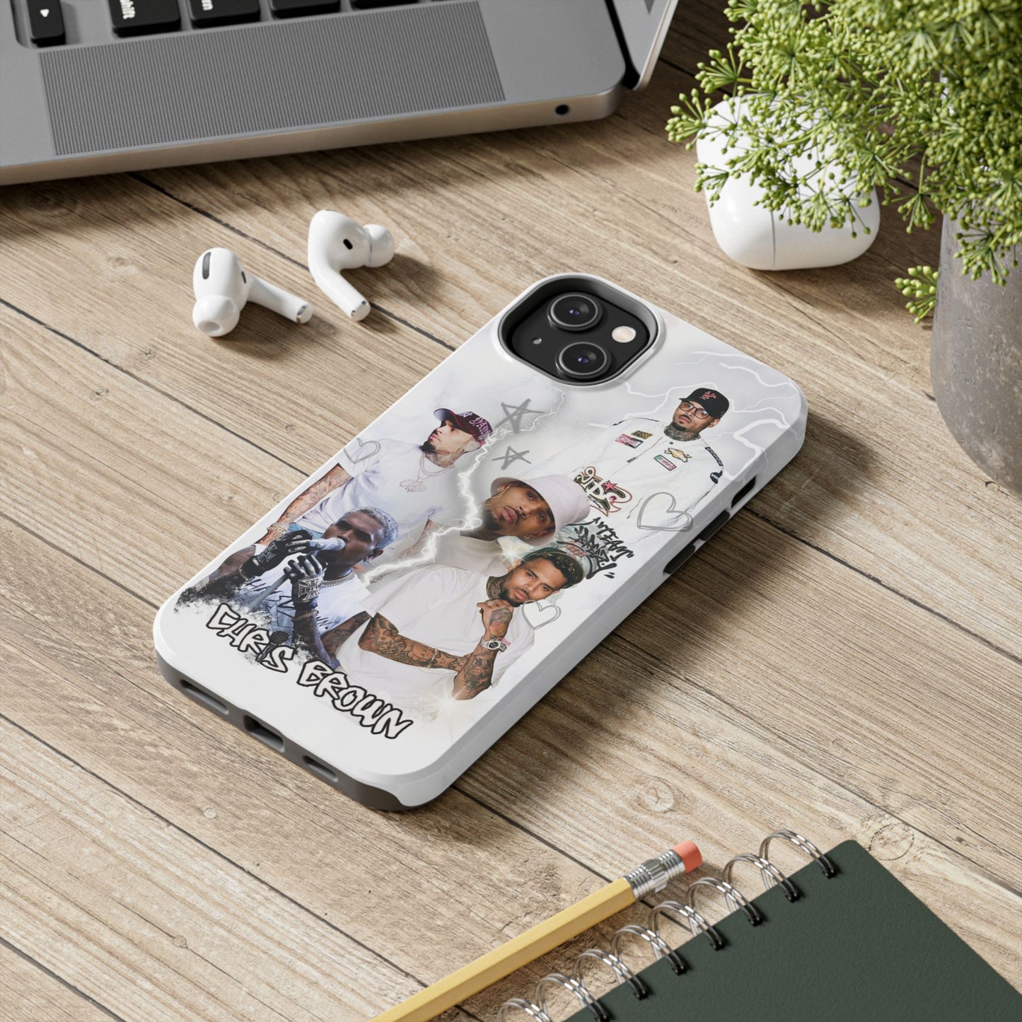 White Chris Brown phone case