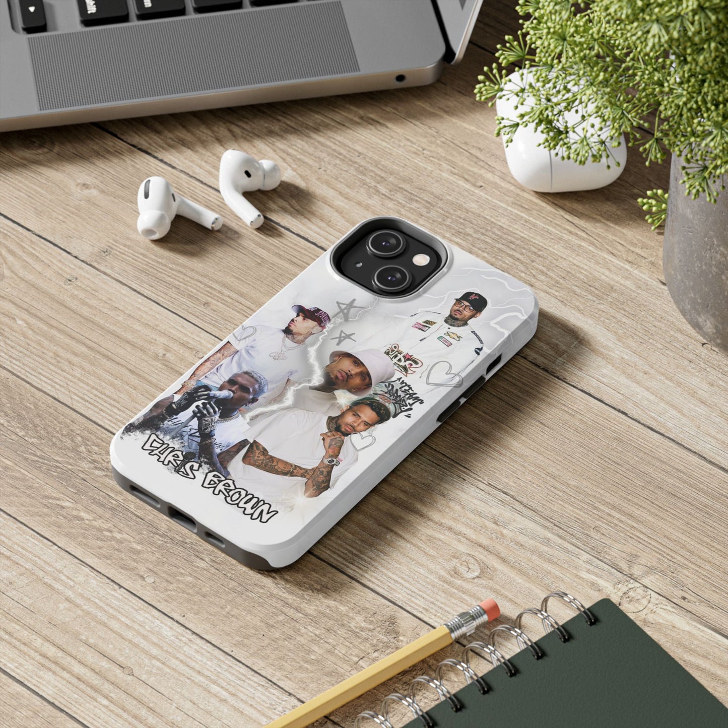 White Chris Brown phone case