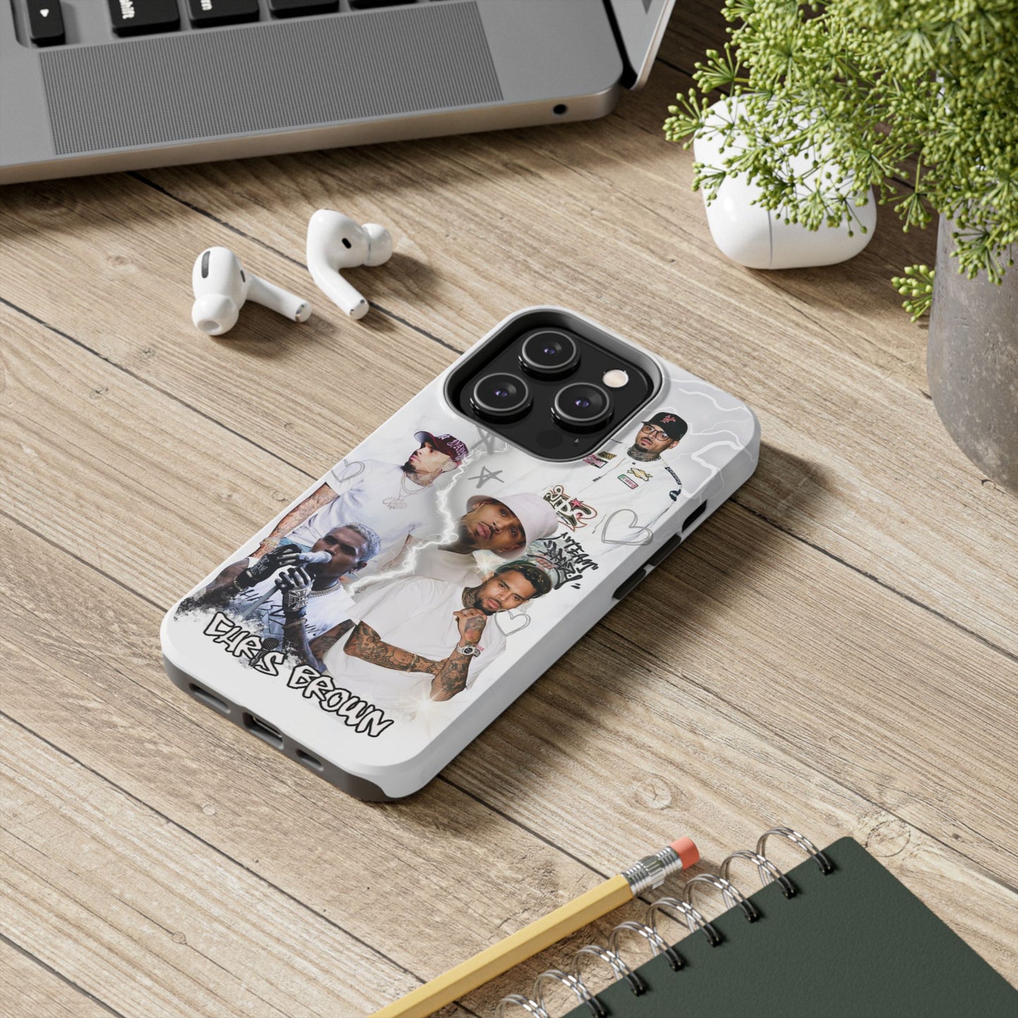 White Chris Brown phone case