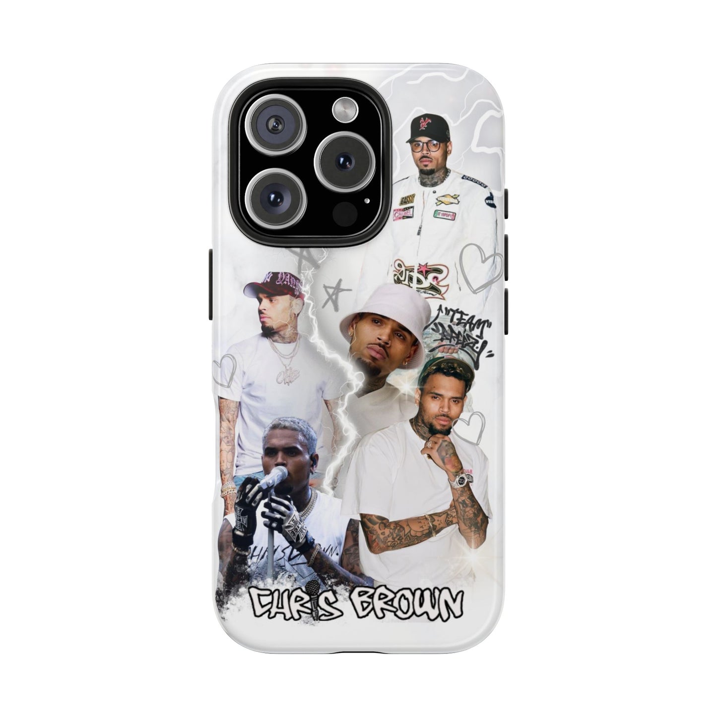 White Chris Brown phone case